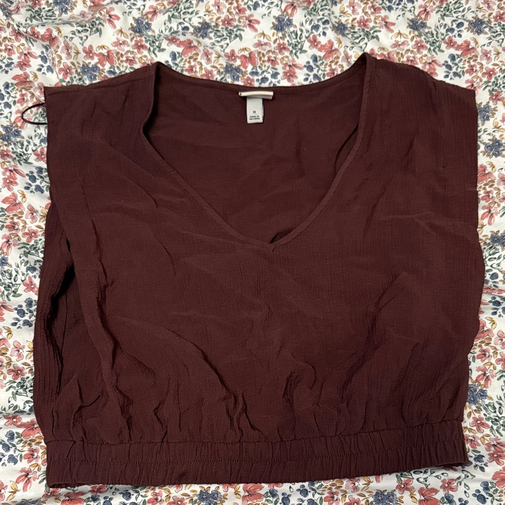 Women’s Modern Gauze V-Neck Blouse - Target’s A New Day - Brown